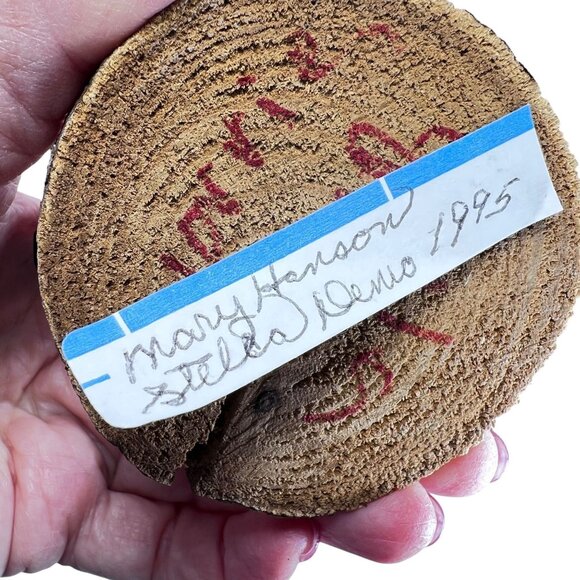 Vtg Native American Hopi Kachina Warrior Doll Signed Feathers Wooden Base - Picture 10 of 12